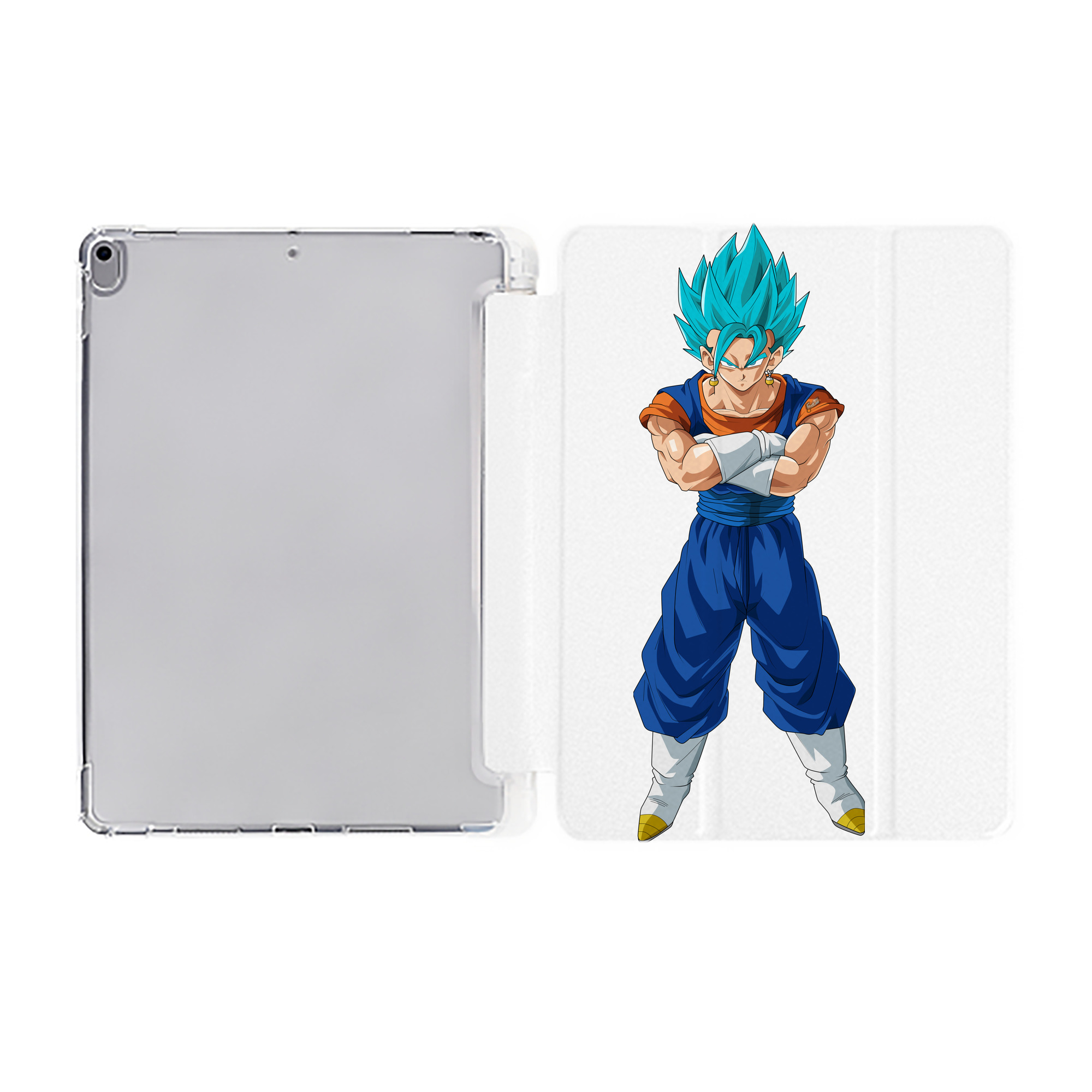 （画像用） ドラゴンボール ベジット DRAGON BALL Vegetto IPad ケース ペン収納付き 三つ折りスタンド PUレザー×シリコン 対応機種9.5/10.5/10.9インチ
